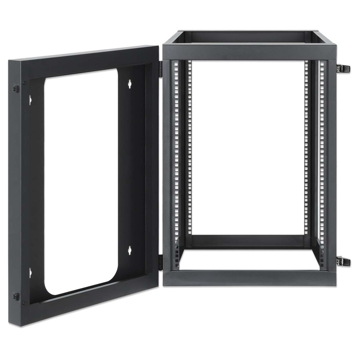 19" Wall Mount 4-Post Open Frame Network Rack, 15U Image 7