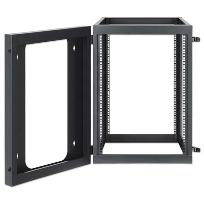 19" Wall Mount 4-Post Open Frame Network Rack, 15U Image 7