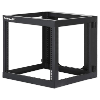 19" Wall Mount 4-Post Open Frame Network Rack, 9U Image 1