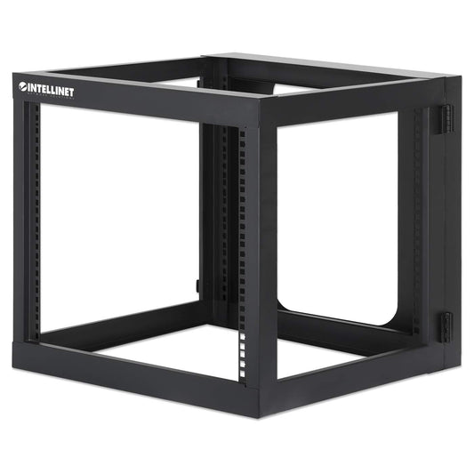 19" Wall Mount 4-Post Open Frame Network Rack, 9U Image 1