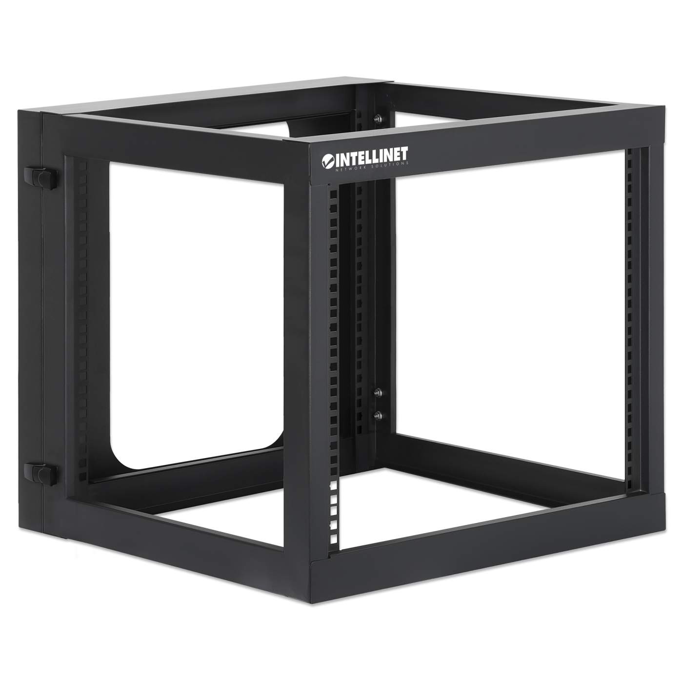 19" Wall Mount 4-Post Open Frame Network Rack, 9U Image 2