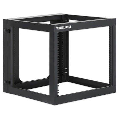 19" Wall Mount 4-Post Open Frame Network Rack, 9U Image 2