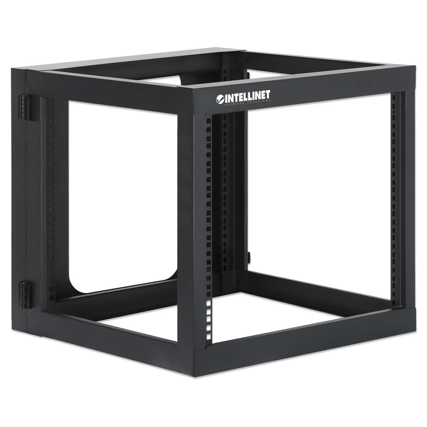 19" Wall Mount 4-Post Open Frame Network Rack, 9U Image 2
