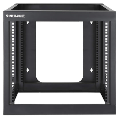 19" Wall Mount 4-Post Open Frame Network Rack, 9U Image 3
