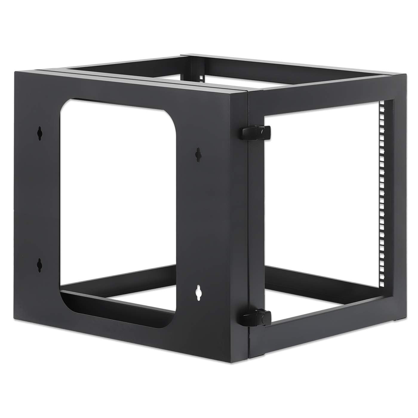 19" Wall Mount 4-Post Open Frame Network Rack, 9U Image 4
