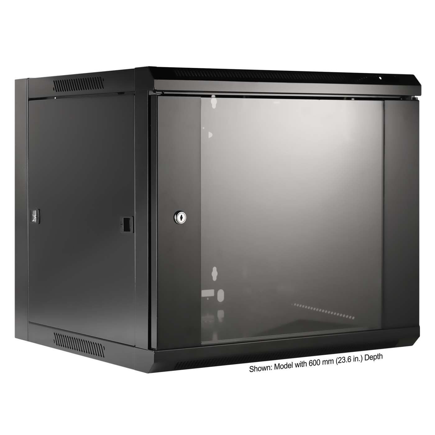 19" Wallmount Cabinet, 9U, 450 mm (17.7 in.) Depth, Black Image 2