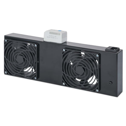 2-Fan Ventilation Unit with Thermostat for 19" Wallmount Cabinets Image 2