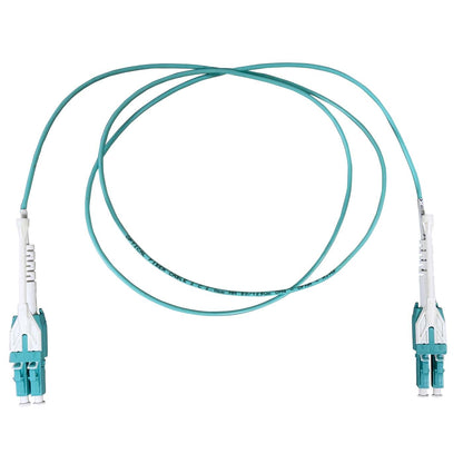 2 m LC to LC UPC Fiber Optic Patch Cable, Uniboot Pull-push tab, 2.0 mm, Duplex, OFNR, OM4 Multimode, Aqua Image 4