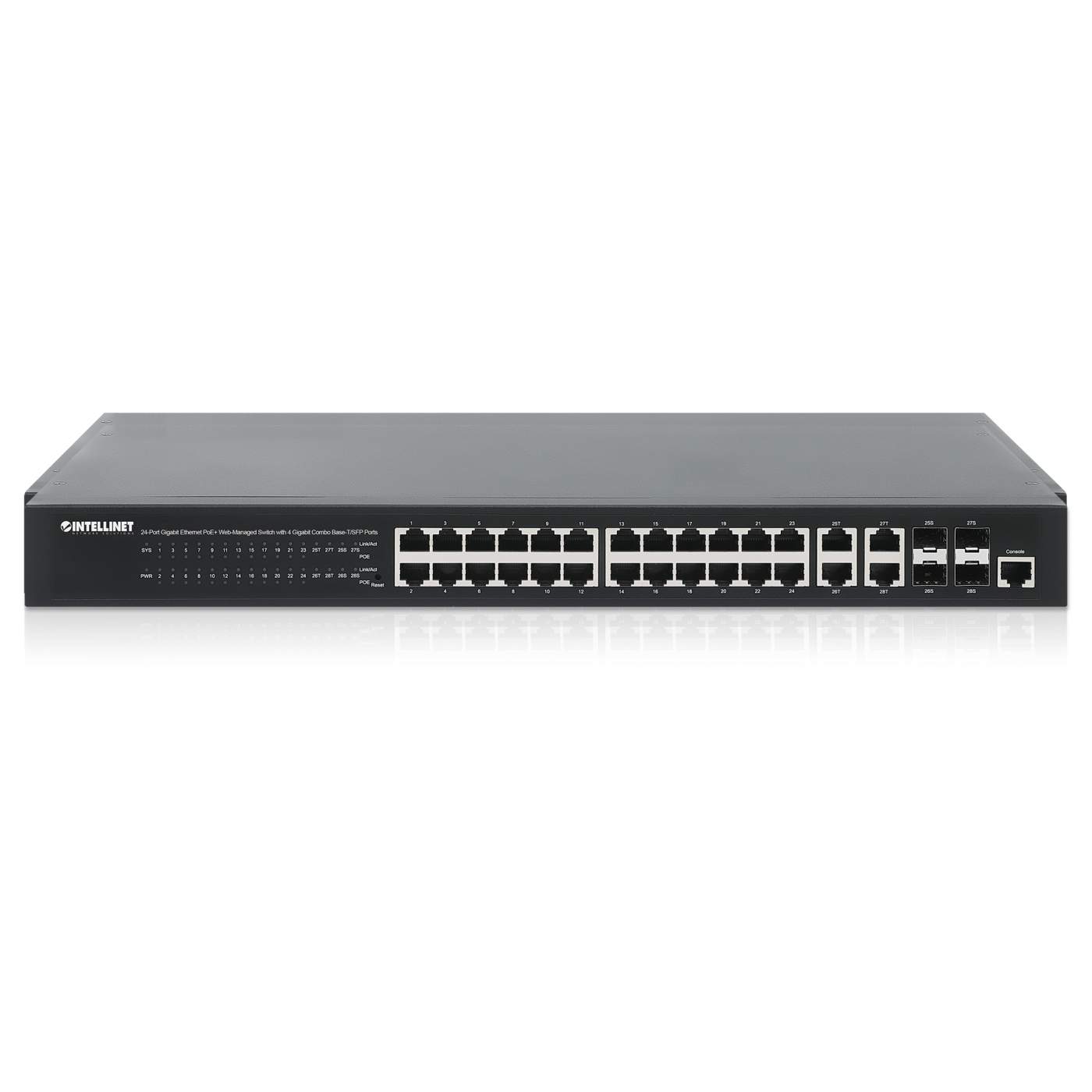 24-Port Gigabit Ethernet PoE+ Web-Managed Switch with 4 Gigabit Combo Base-T/SFP Ports Image 6