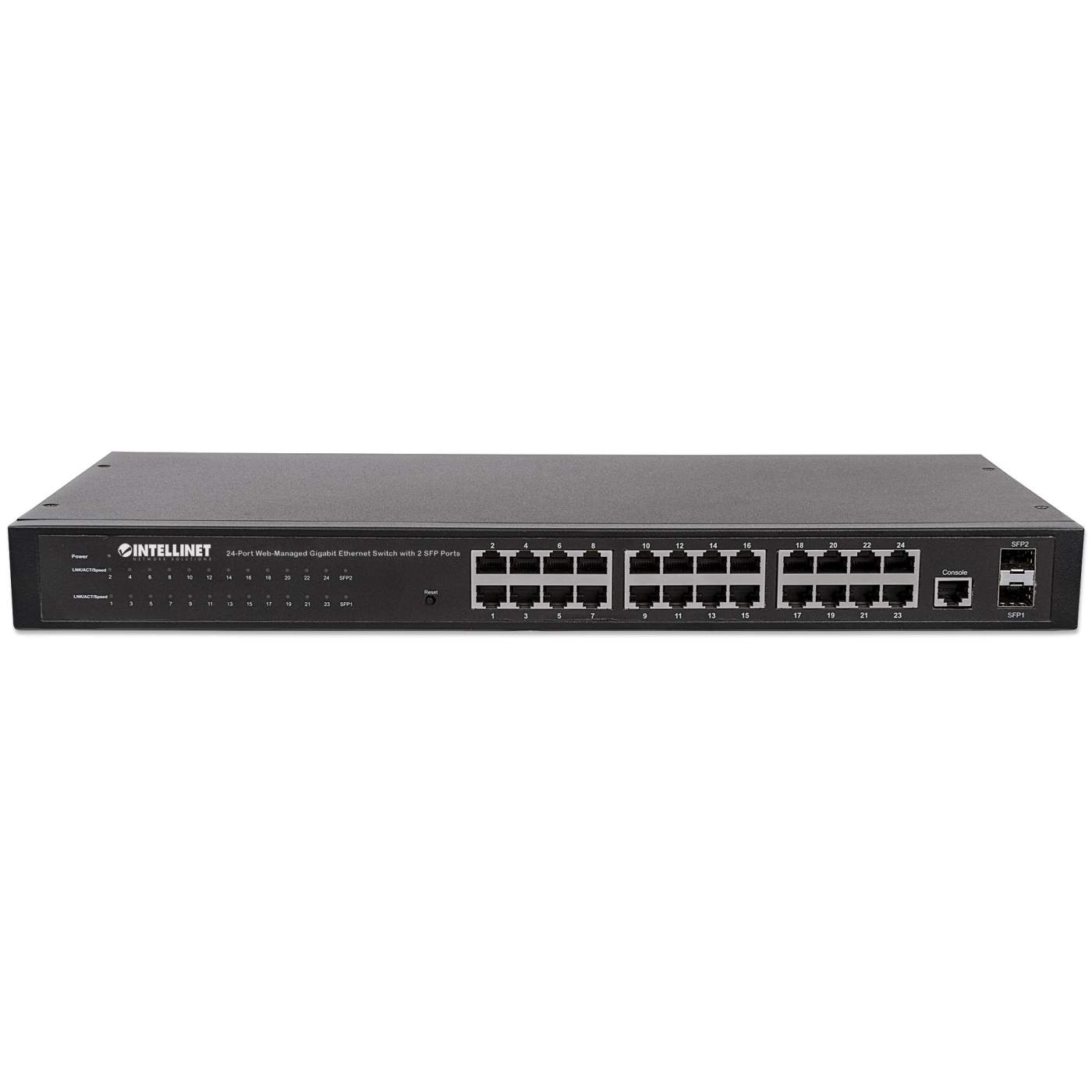 24-Port Web-Managed Gigabit Ethernet Switch with 2 SFP Ports Image 4