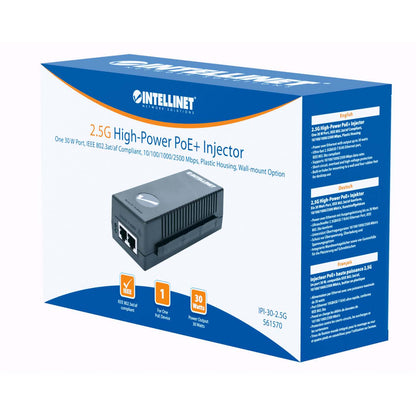 2.5G High-Power PoE+ Injector 30W Packaging Image 2