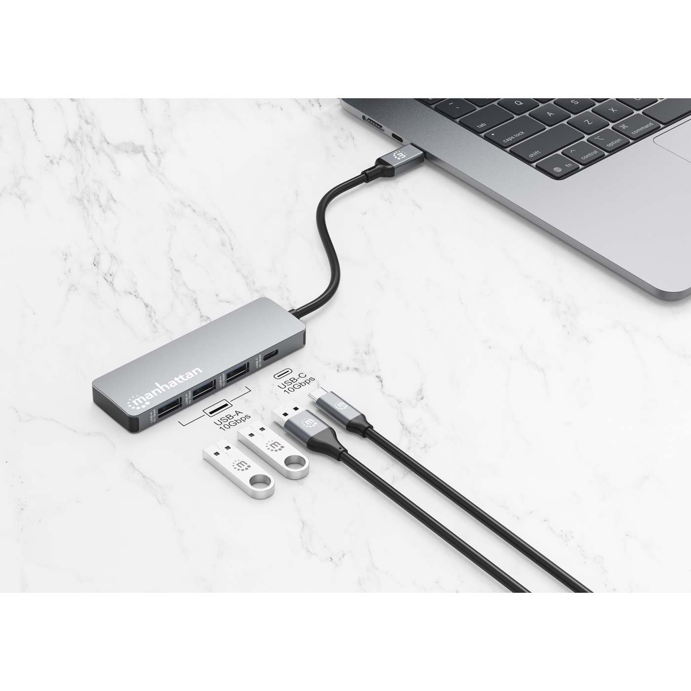 4-Port 10G USB-A / USB-C Combo Hub 3+1 Image 5