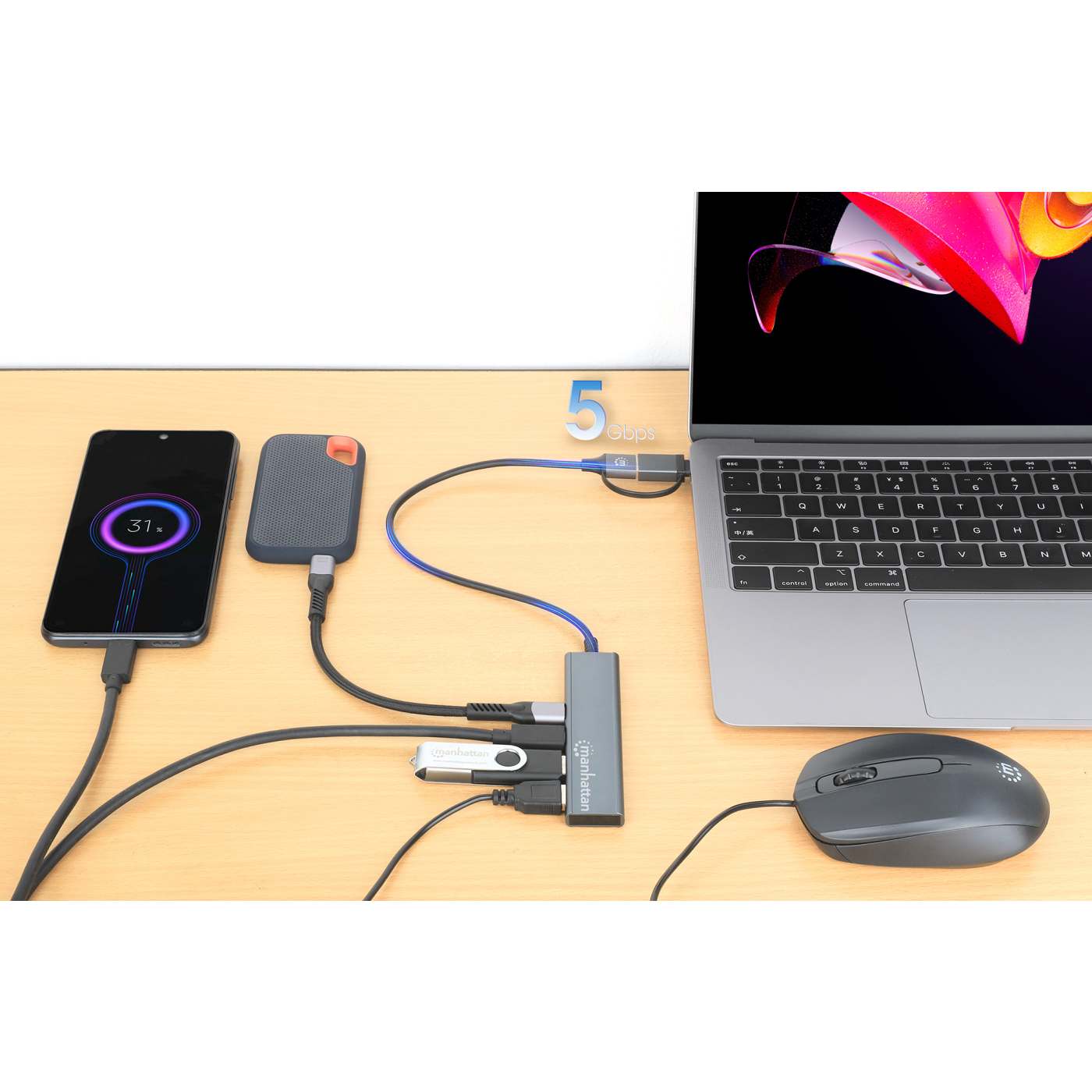 4-Port USB 3.0 Type-C / Type-A Combo Hub 2x2 Image 6