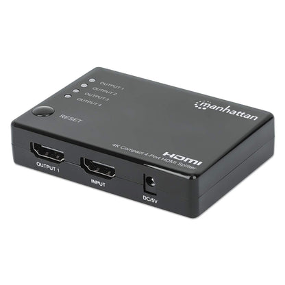 4K Compact 4-Port HDMI Splitter Image 1