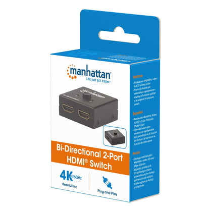 4K@60Hz Bi-Directional 2-Port HDMI Switch Packaging Image 2