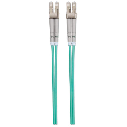 5 m LC to LC UPC Fiber Optic Patch Cable, 3.0 mm, Duplex, LSZH, OM3 Multimode, Aqua Image 5