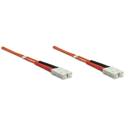 5 m SC to SC UPC Fiber Optic Patch Cable, 3.0 mm, Duplex, LSZH, OM2 Multimode, Orange Image 3