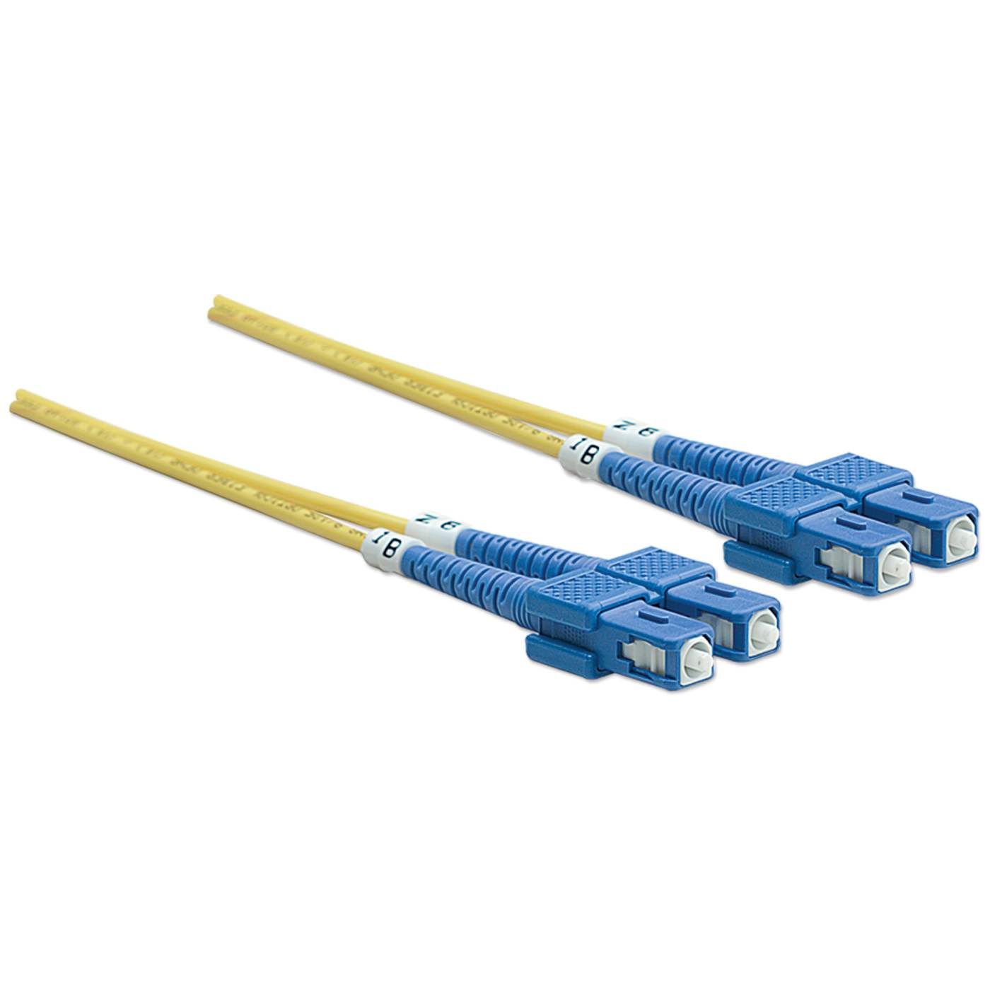 5 m SC to SC UPC Fiber Optic Patch Cable, 3.0 mm, Duplex, LSZH, OS2 Singlemode, Yellow Image 3