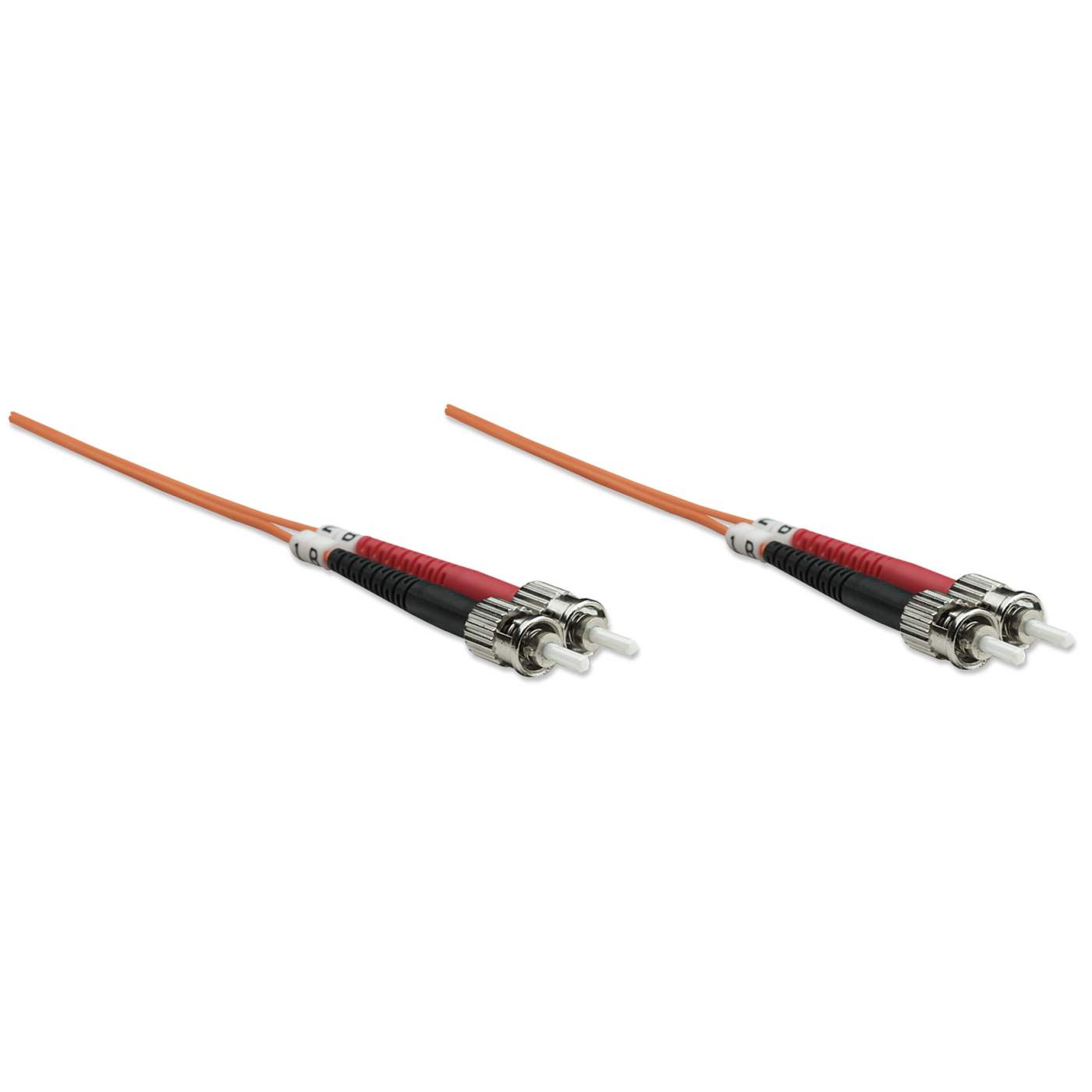 5 m ST to ST UPC Fiber Optic Patch Cable, 3.0 mm, Duplex, LSZH, OM1 Multimode, Orange Image 3