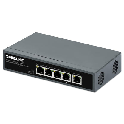 5-Port PoE++ Switch with 4 Gigabit Ethernet Ports and 1 RJ45 Gigabit Uplink Port Image 1