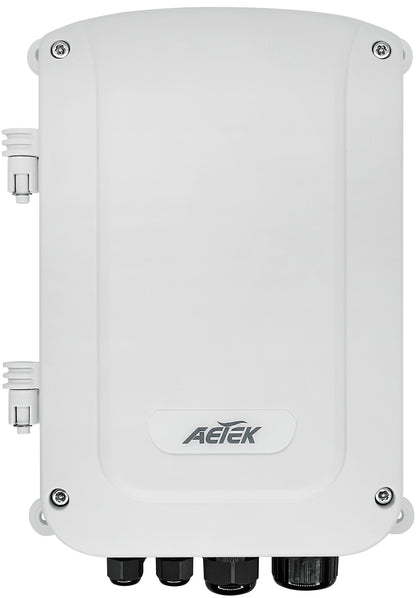 Outdoor IP67/IK10 4-Port PoE+ Switch with 2 RJ45 and 2 SFP Uplink Ports | 150W