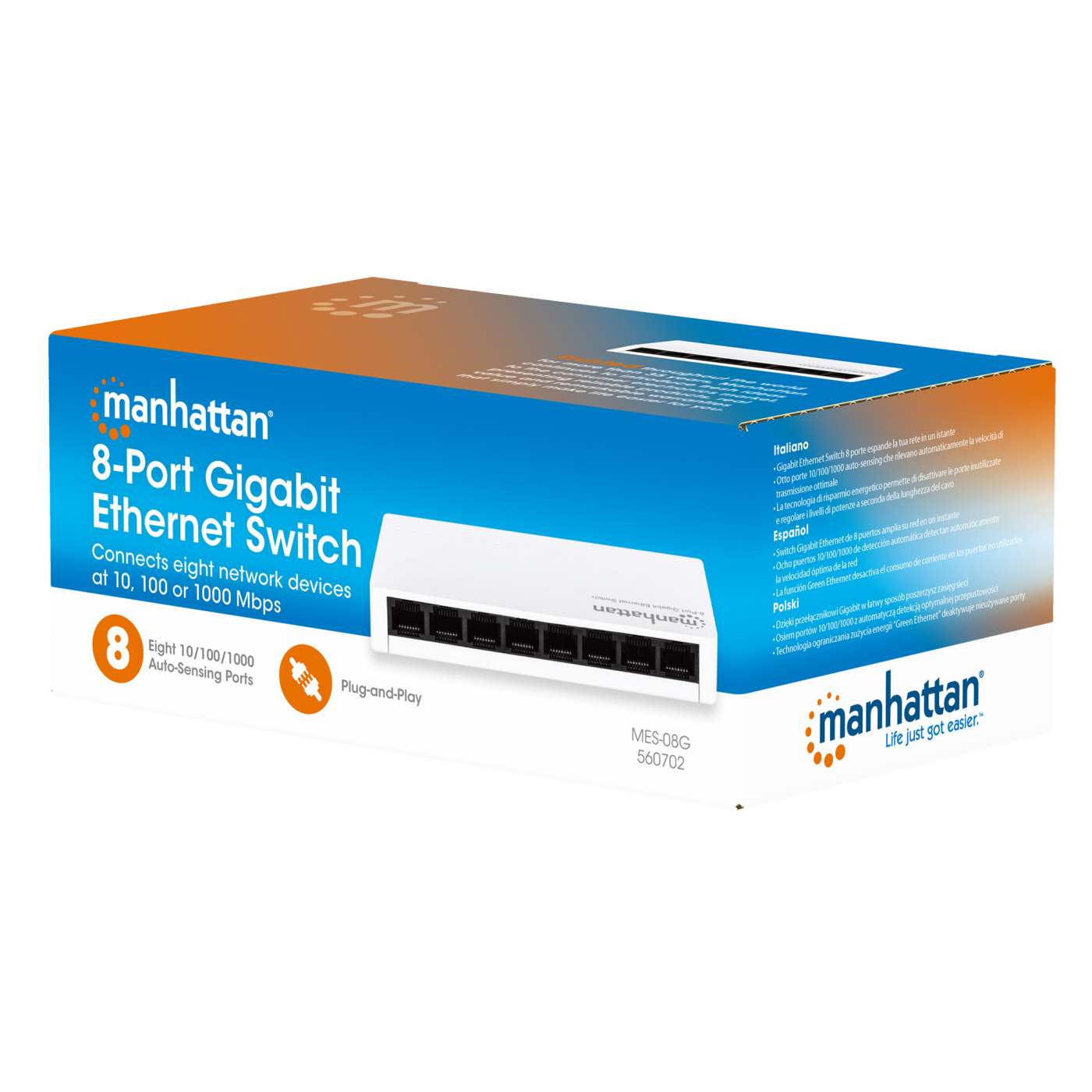 8-Port Gigabit Ethernet Switch Packaging Image 2