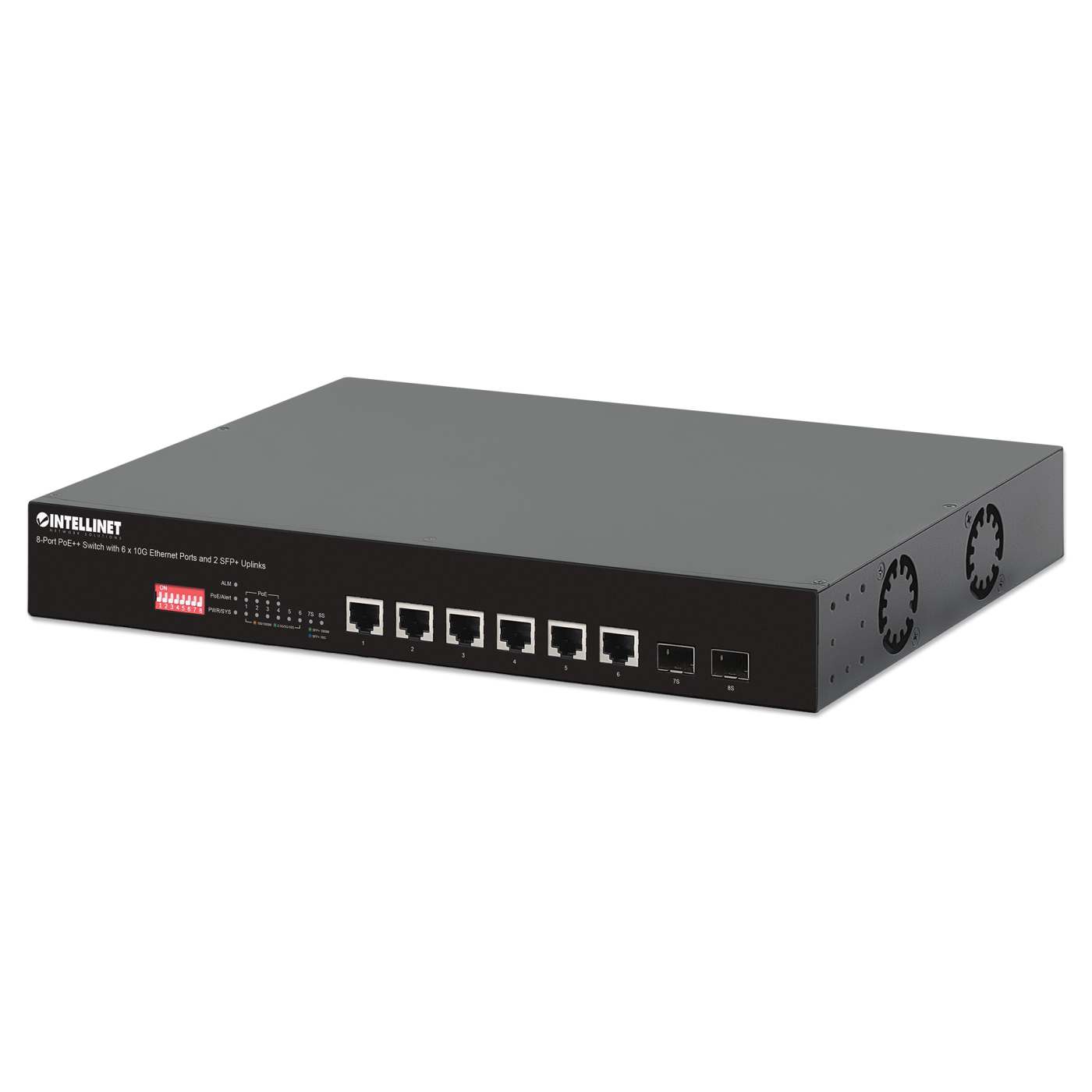 8-Port PoE++ Switch with 6 x 10G Ethernet Ports and 2 SFP+ Uplinks Image 1