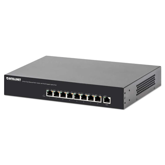 9-Port Fast Ethernet PoE+ Switch with Gigabit Uplink Image 1