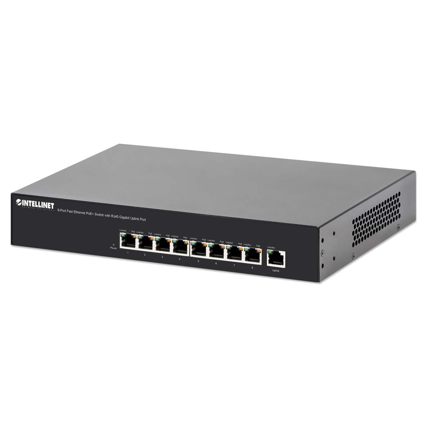 9-Port Fast Ethernet PoE+ Switch with Gigabit Uplink Image 1