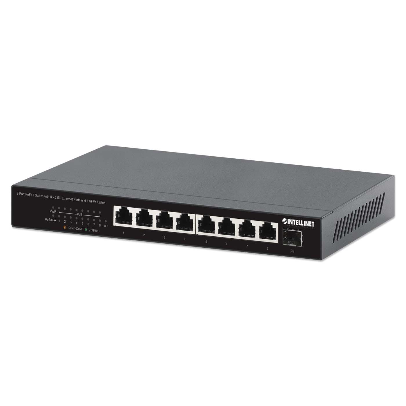 9-Port PoE++ Switch with 8 x 2.5G Ethernet Ports and 1 SFP+ Uplink Image 1