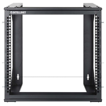 9U 19" Wall Mount 2-Post Open Frame Network Rack, Black Image 3
