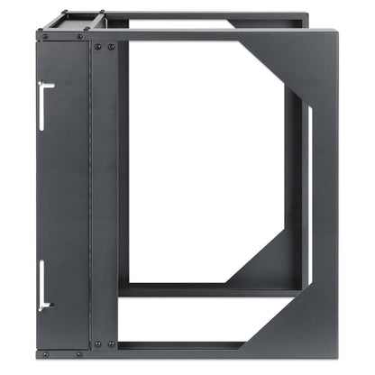 9U 19" Wall Mount 2-Post Open Frame Network Rack, Black Image 4