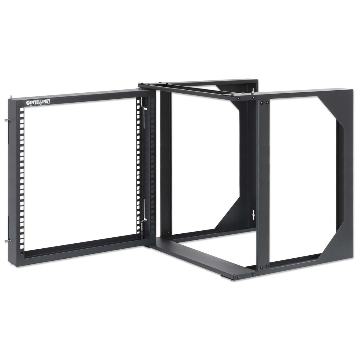 9U 19" Wall Mount 2-Post Open Frame Network Rack, Black Image 6