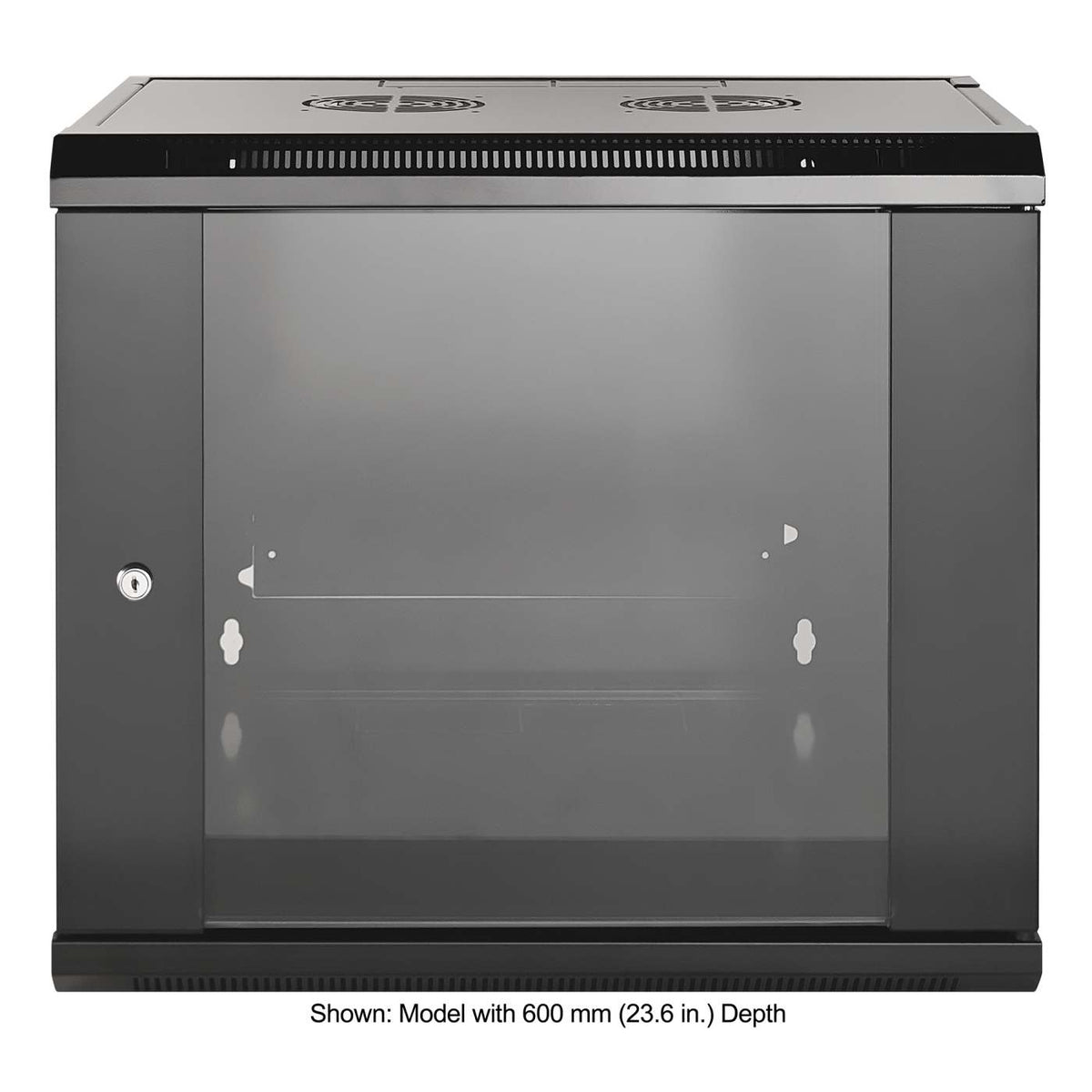 9U 19" Wall Mount Network Cabinet, Standard Line, 450 mm (17.7 in.) Depth, Black Image 3