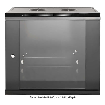 9U 19" Wall Mount Network Cabinet, Standard Line, 450 mm (17.7 in.) Depth, Black Image 3