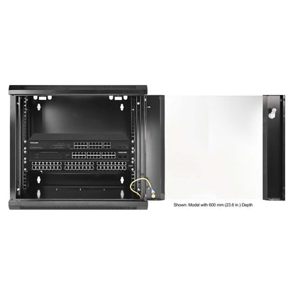 9U 19" Wall Mount Network Cabinet, Standard Line, 450 mm (17.7 in.) Depth, Black Image 5