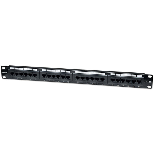 Cat5e 24-Port Patch Panel, 1U Image 1