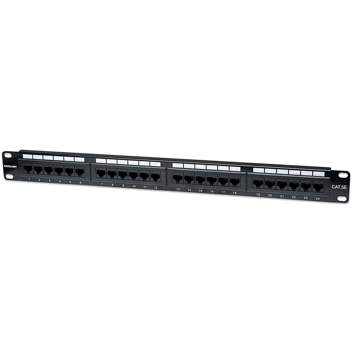 Cat5e 24-Port Patch Panel, 1U Image 1