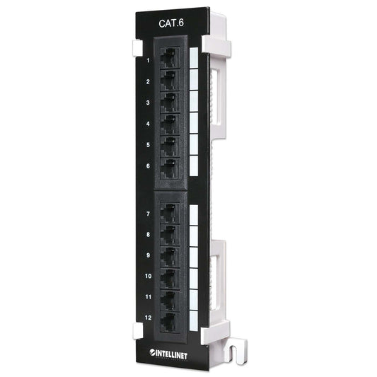 Cat6 12-Port Wall-Mount Patch Panel Image 1