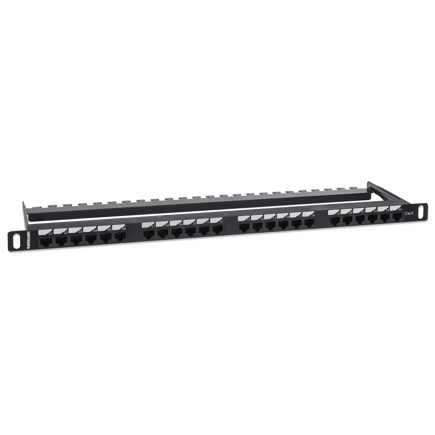 Cat6 24-Port Patch Panel, 0.5U Image 2