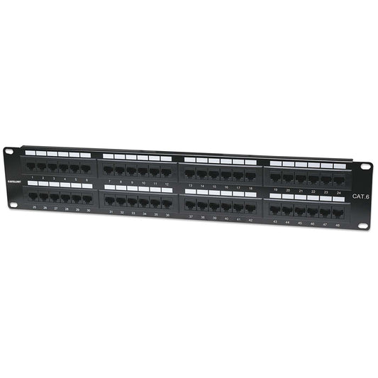 Cat6 48-Port Patch Panel, 2U Image 1