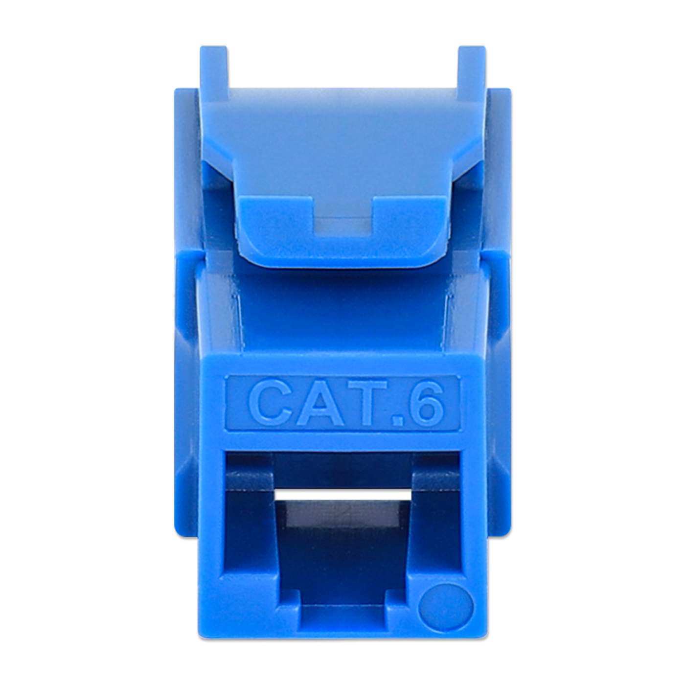 Cat6 Slim Keystone Jack with Punch-Down Stand, Blue, 25-Pack Image 4