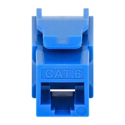 Cat6 Slim Keystone Jack with Punch-Down Stand, Blue, 25-Pack Image 4