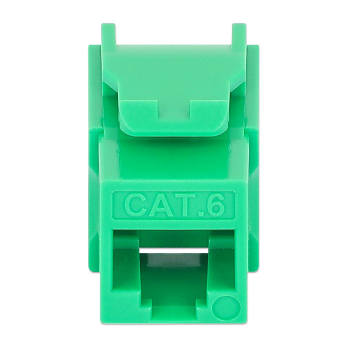 Cat6 Slim Keystone Jack with Punch-Down Stand, Green, 25-Pack Image 4