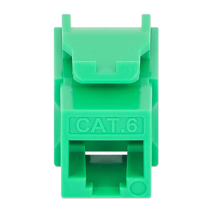 Cat6 Slim Keystone Jack with Punch-Down Stand, Green, 25-Pack Image 4