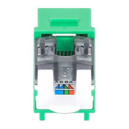 Cat6 Slim Keystone Jack with Punch-Down Stand, Green, 25-Pack Image 5