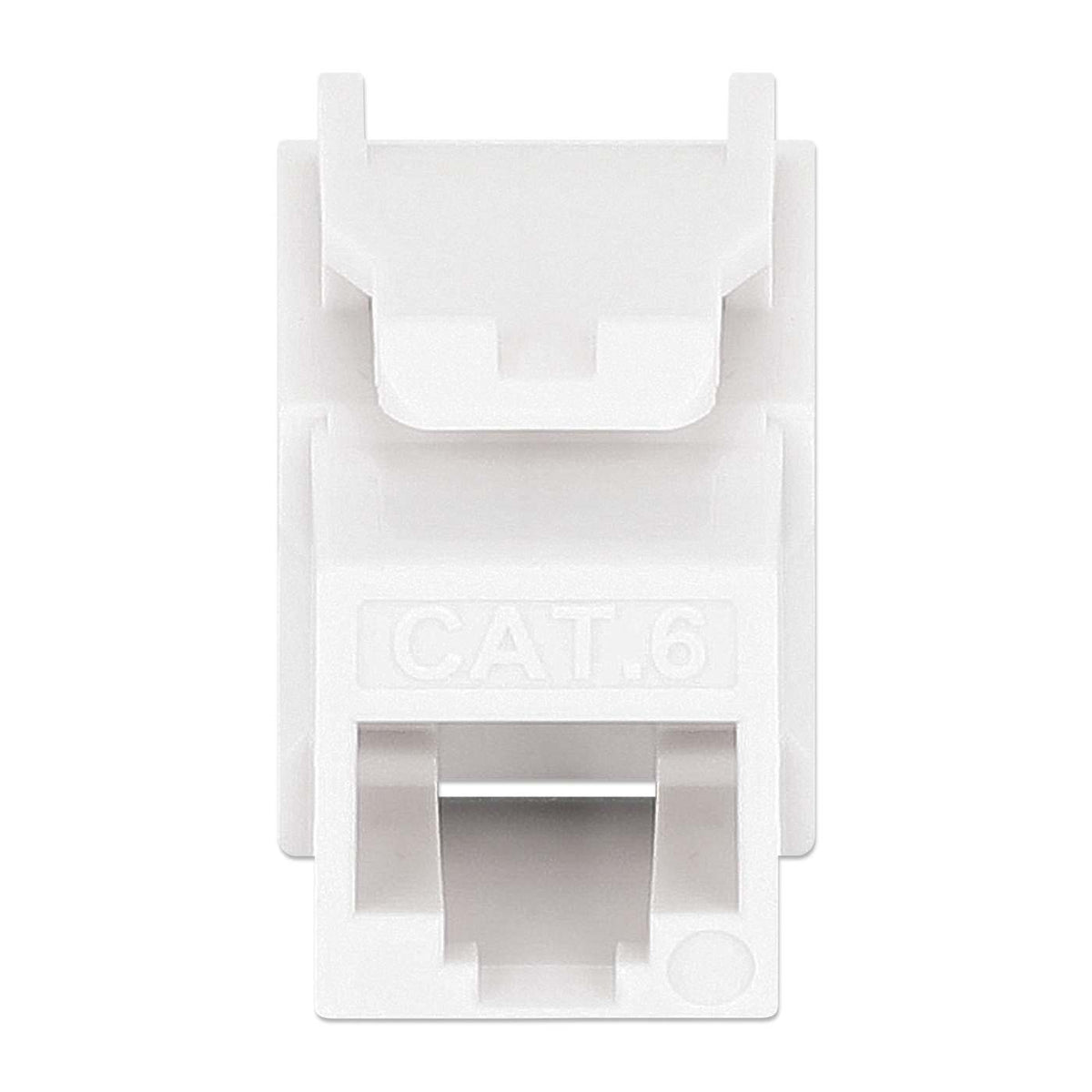 Cat6 Slim Keystone Jack with Punch-Down Stand, White, 25-Pack Image 4