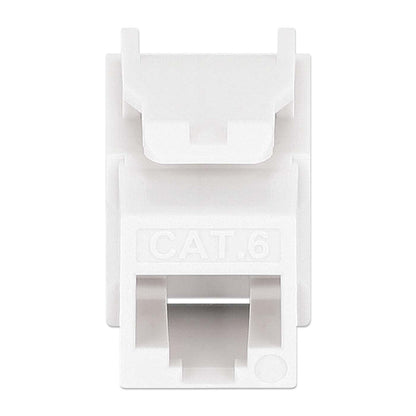 Cat6 Slim Keystone Jack with Punch-Down Stand, White, 25-Pack Image 4