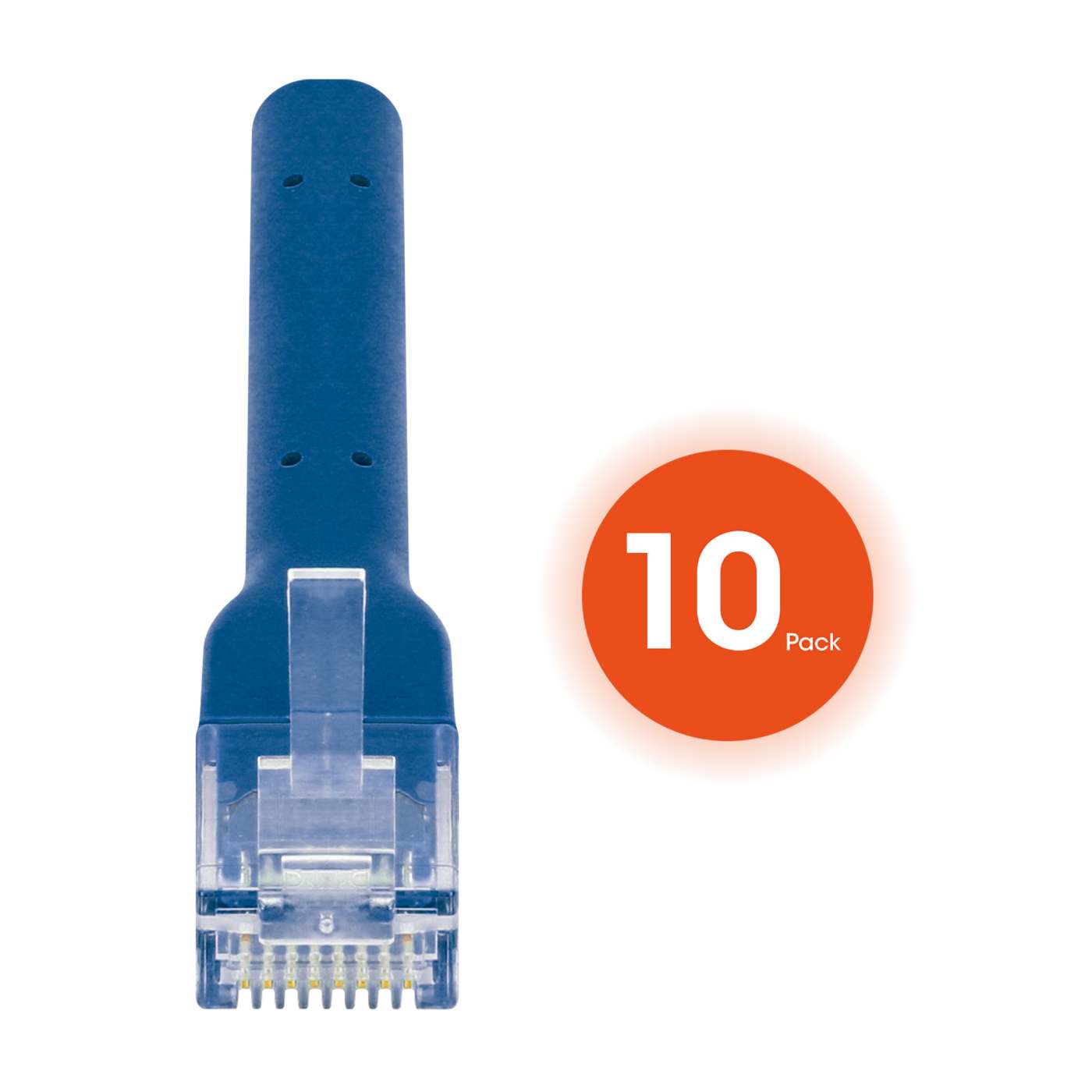 Cat6 U/UTP FlexiBoot Slim Network Patch Cable, 5 ft., Blue, 10-Pack Image 6