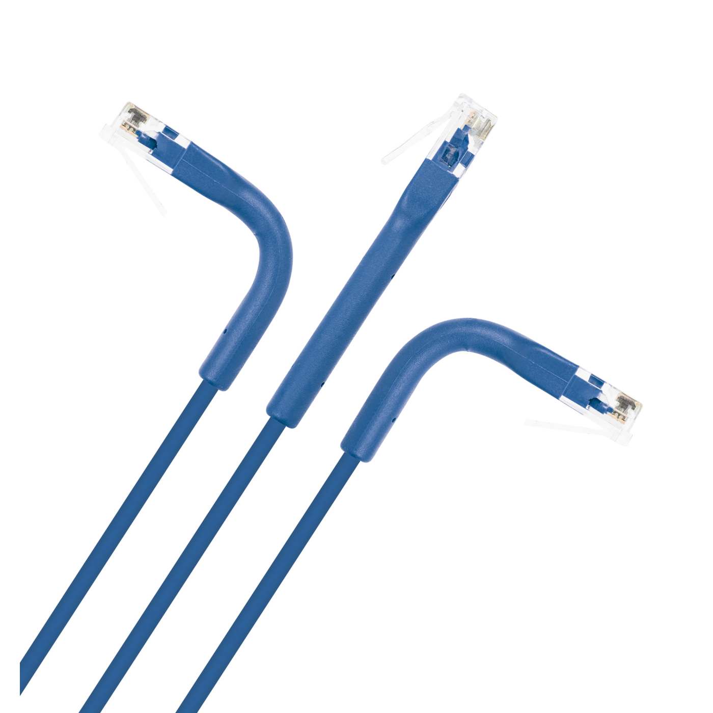 Cat6 U/UTP FlexiBoot Slim Network Patch Cable, 5 ft., Blue, 10-Pack Image 7